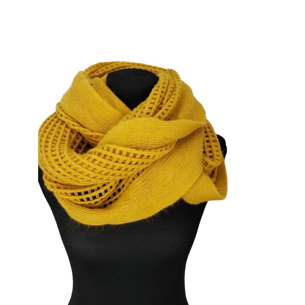 Anthropologie Butterscotch Yellow Women's Knit Warm‎ Loop Scarf Wrap
